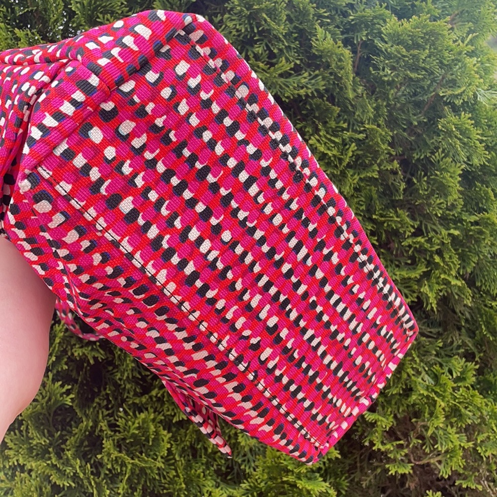 Kate Spade pink & red large bow fabric tote - Picture 8 of 11